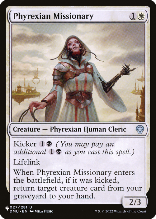 Phyrexian Missionary [PLST-DMU-27] - The List