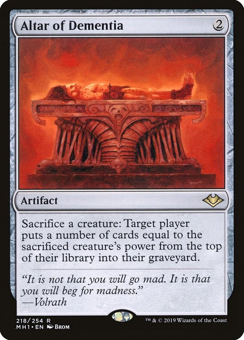 Image for Altar of Dementia (218) [Modern Horizons] - Magic: The Gathering