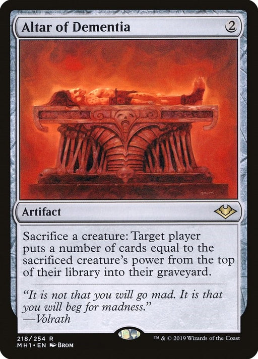 Image for Altar of Dementia (218) (Foil) [Modern Horizons] - Magic: The Gathering