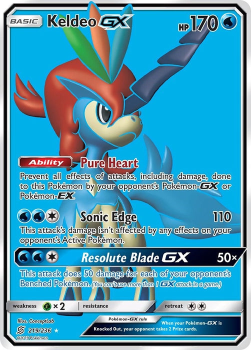 Image for Keldeo GX (Full Art) (219/236) (Holofoil) [SM - Unified Minds] - Pokemon