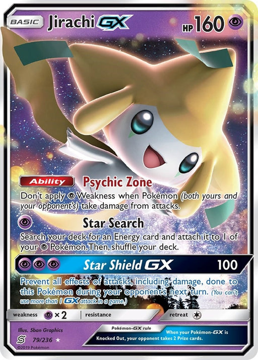 Image for Jirachi GX (79/236) (Holofoil) [SM - Unified Minds] - Pokemon