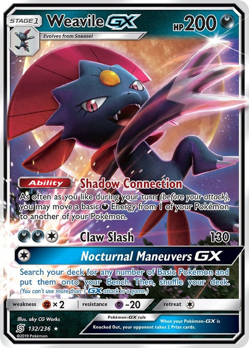 Image for Weavile GX (132/236) (Holofoil) [SM - Unified Minds] - Pokemon