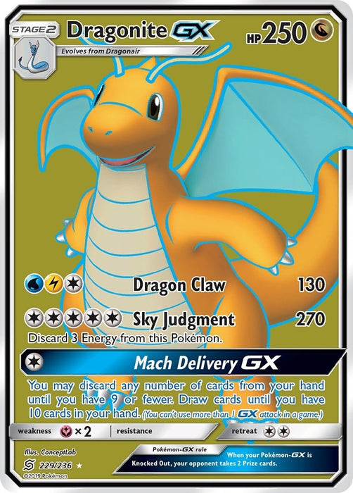 Image for Dragonite GX (Full Art) (229/236) (Holofoil) [SM - Unified Minds] - Pokemon