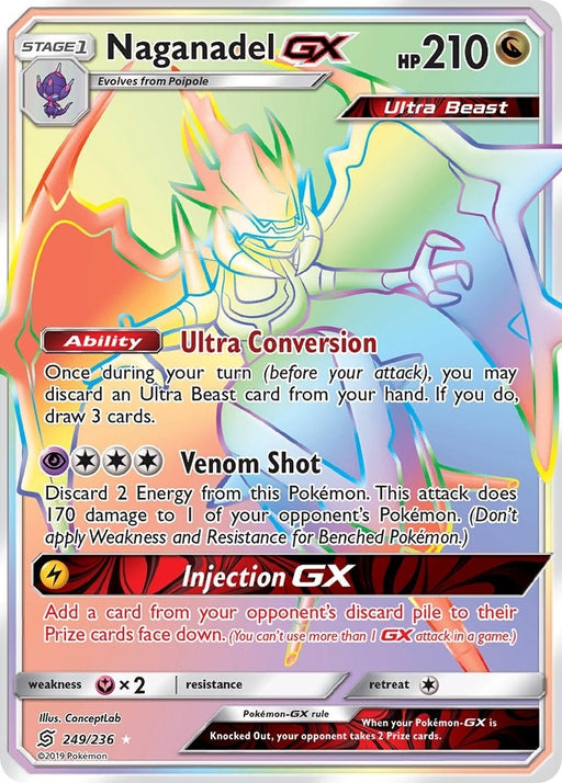 Image for Naganadel GX (Secret) (249/236) (Holofoil) [SM - Unified Minds] - Pokemon
