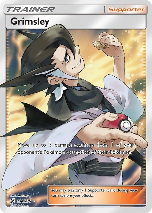 Image for Grimsley (Full Art) (234/236) (Holofoil) [SM - Unified Minds] - Pokemon