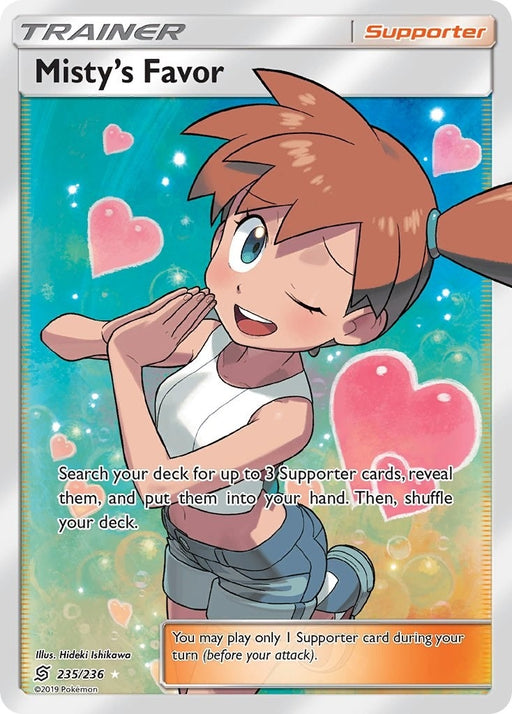 Image for Misty's Favor (Full Art) (235/236) (Holofoil) [SM - Unified Minds] - Pokemon