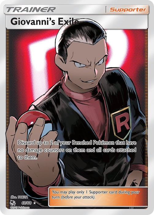 Image for Giovanni's Exile (Full Art) (67/68) (Holofoil) [Hidden Fates] - Pokemon