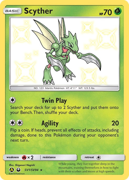 Image for Scyther (SV1/SV94) (Holofoil) [Hidden Fates: Shiny Vault] - Pokemon