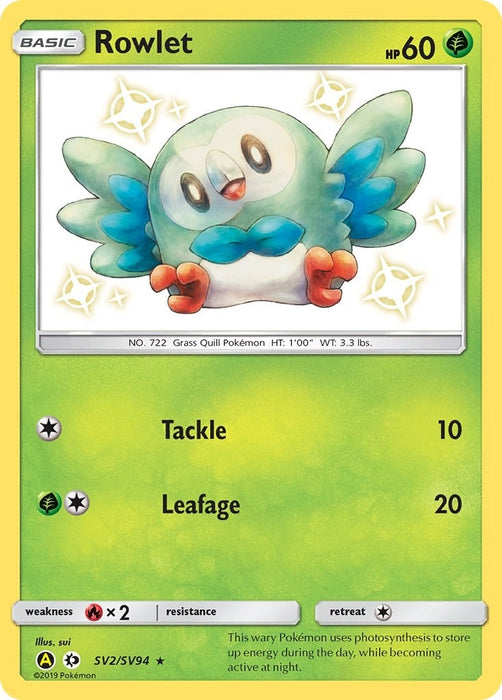 Image for Rowlet (SV2/SV94) (Holofoil) [Hidden Fates: Shiny Vault] - Pokemon
