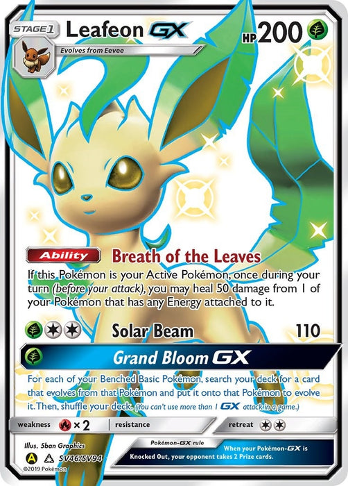 Image for Leafeon GX (SV46/SV94) (Holofoil) [Hidden Fates: Shiny Vault] - Pokemon
