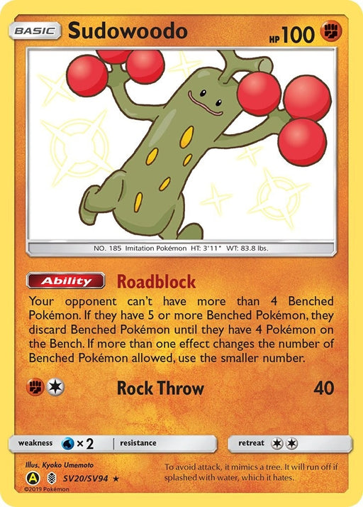 Image for Sudowoodo (SV20/SV94) (Holofoil) [Hidden Fates: Shiny Vault] - Pokemon
