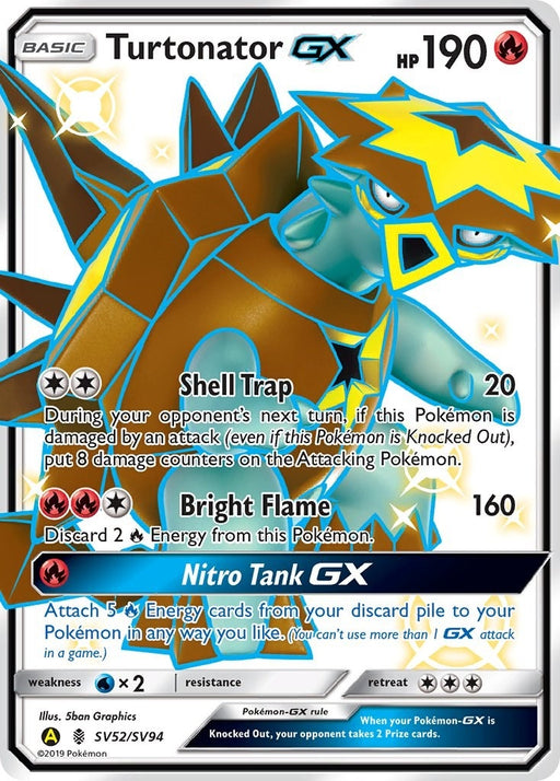 Image for Turtonator GX (SV52/SV94) (Holofoil) [Hidden Fates: Shiny Vault] - Pokemon