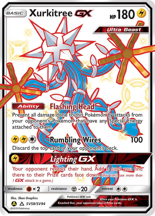 Image for Xurkitree GX (SV58/SV94) (Holofoil) [Hidden Fates: Shiny Vault] - Pokemon
