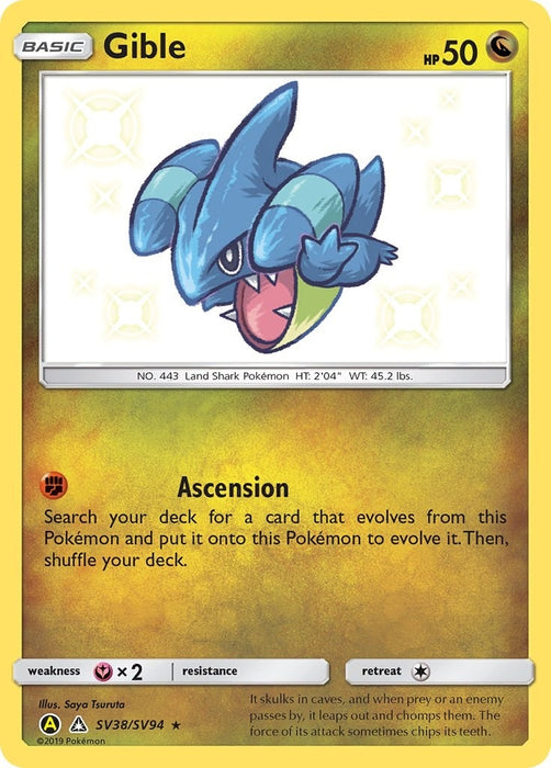 Image for Gible (SV38/SV94) (Holofoil) [Hidden Fates: Shiny Vault] - Pokemon