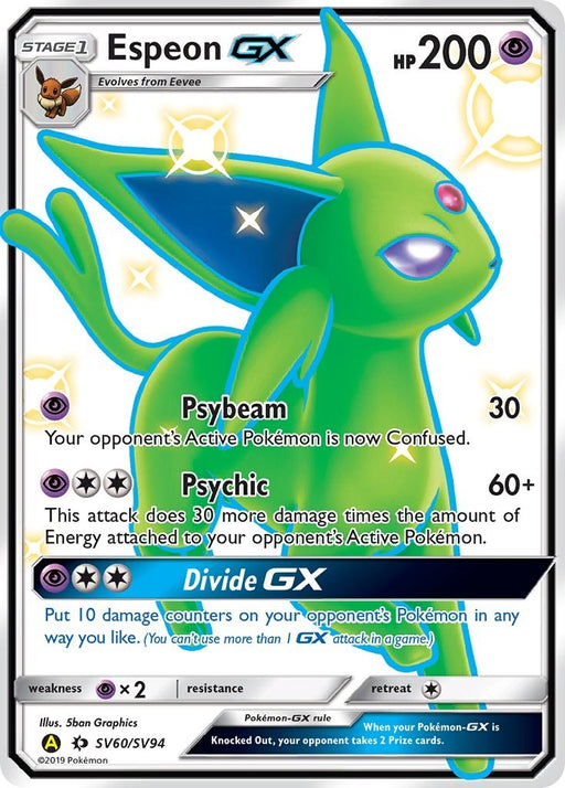 Image for Espeon GX (SV60/SV94) (Holofoil) [Hidden Fates: Shiny Vault] - Pokemon