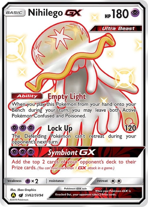 Image for Nihilego GX (SV62/SV94) (Holofoil) [Hidden Fates: Shiny Vault] - Pokemon