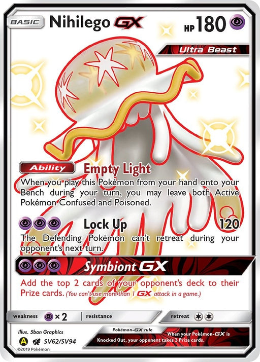 Image for Nihilego GX (SV62/SV94) (Holofoil) [Hidden Fates: Shiny Vault] - Pokemon