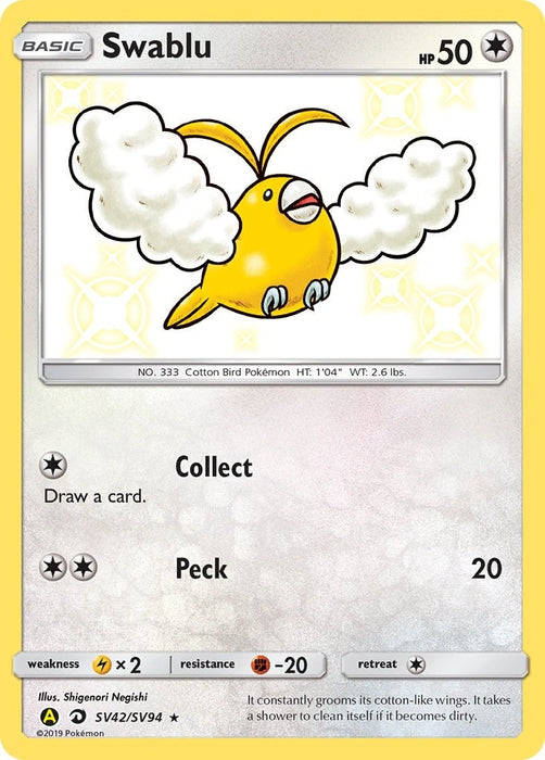 Image for Swablu (SV42/SV94) (Holofoil) [Hidden Fates: Shiny Vault] - Pokemon