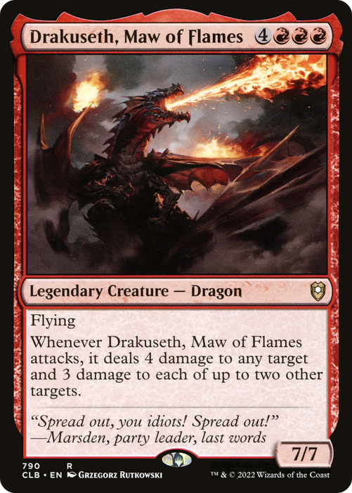 Drakuseth, Maw of Flames [CLB-790] - Commander Legends: Battle for Baldur's Gate