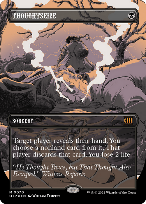 Thoughtseize (Showcase) (Borderless) [OTP-070] Foil - Breaking News