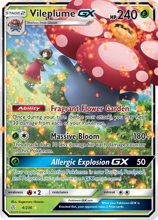 Image for Vileplume GX (4/236) (Holofoil) [SM - Cosmic Eclipse] - Pokemon