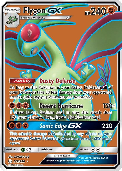 Image for Flygon GX (Full Art) (218/236) (Holofoil) [SM - Cosmic Eclipse] - Pokemon