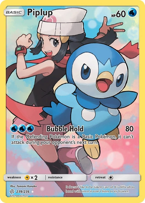 Image for Piplup (Secret) (239/236) (Holofoil) [SM - Cosmic Eclipse] - Pokemon
