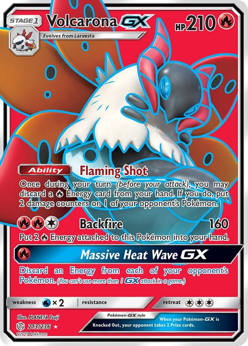 Image for Volcarona GX (Full Art) (213/236) (Holofoil) [SM - Cosmic Eclipse] - Pokemon