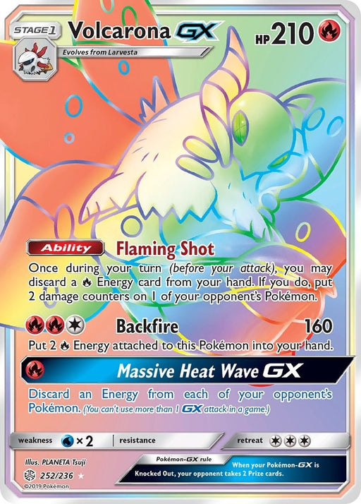 Image for Volcarona GX (Secret) (252/236) (Holofoil) [SM - Cosmic Eclipse] - Pokemon