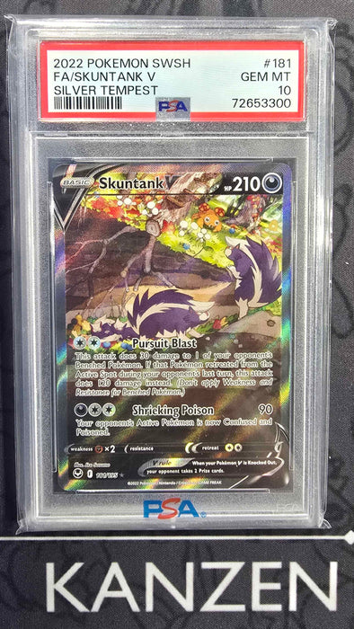 Skuntank V Alt Art  - Silver Tempest - PSA 10 - 181/195 - (72653300)