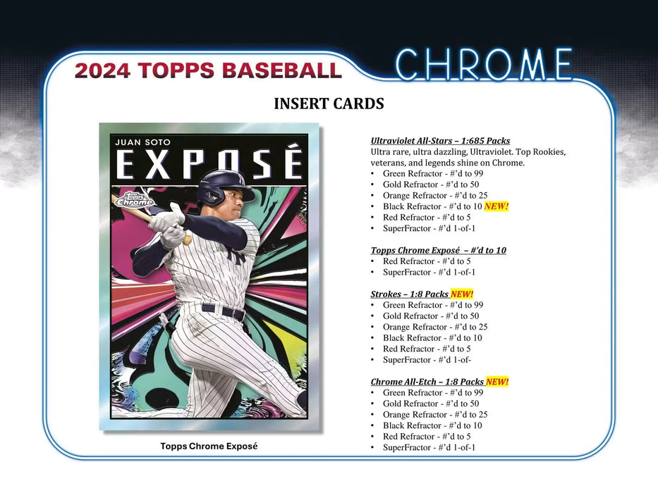 2024 TOPPS Chrome Baseball Hobby Box