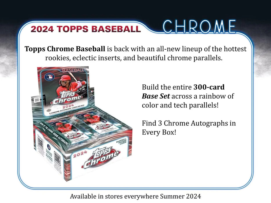 2024 TOPPS Chrome Baseball Jumbo Box