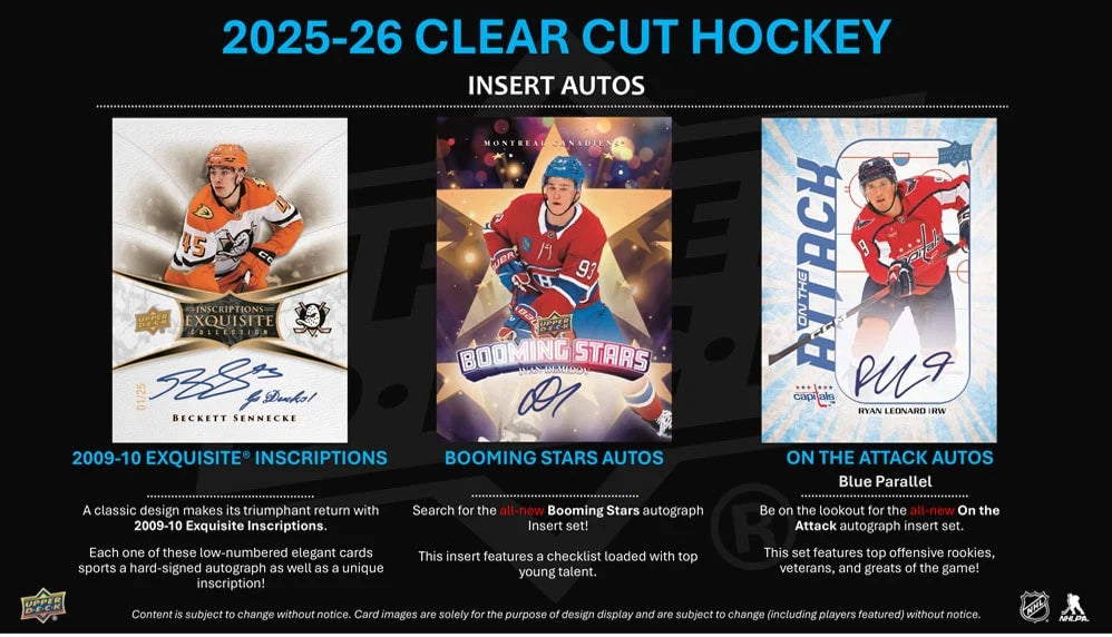 2025-26 Upper Deck Clear Cut Hockey Hobby Box (Available In-Store Only)
