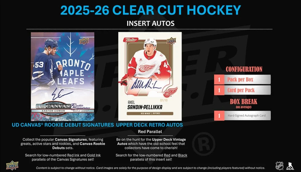 2025-26 Upper Deck Clear Cut Hockey Hobby Box (Available In-Store Only)