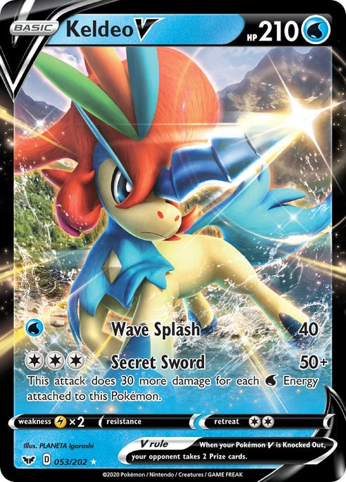 Image for Keldeo V (053/202) (Holofoil) [SWSH01: Sword & Shield Base Set] - Pokemon