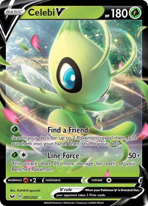 Image for Celebi V (001/202) (Holofoil) [SWSH01: Sword & Shield Base Set] - Pokemon