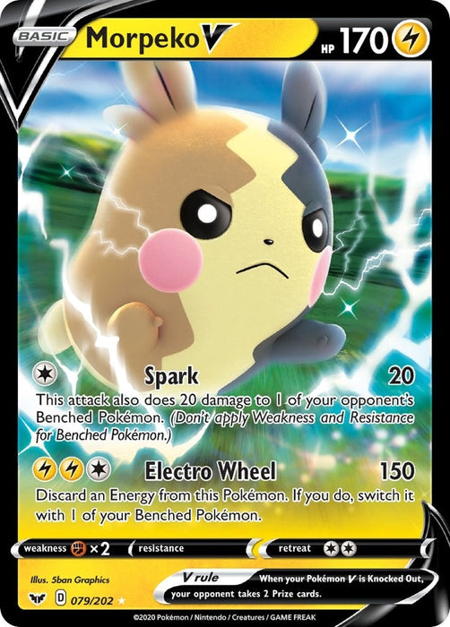 Image for Morpeko V (079/202) (Holofoil) [SWSH01: Sword & Shield Base Set] - Pokemon