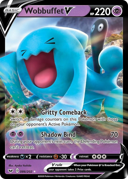 Image for Wobbuffet V (086/202) (Holofoil) [SWSH01: Sword & Shield Base Set] - Pokemon