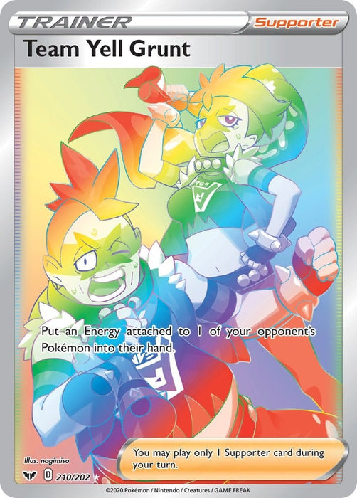 Image for Team Yell Grunt (Secret) (210/202) (Holofoil) [SWSH01: Sword & Shield Base Set] - Pokemon