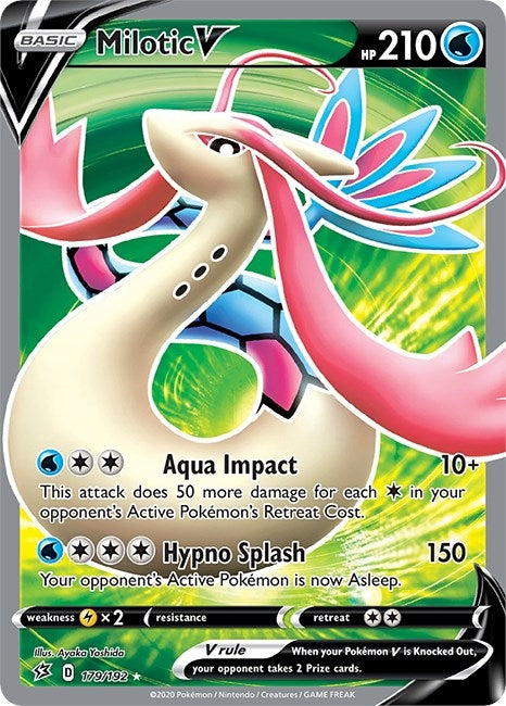 Image for Milotic V (Full Art) (179/192) (Holofoil) [SWSH02: Rebel Clash] - Pokemon