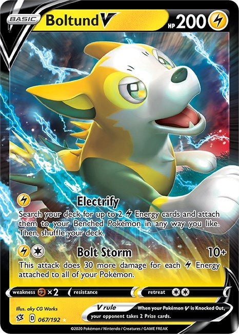 Image for Boltund V (067/192) (Holofoil) [SWSH02: Rebel Clash] - Pokemon