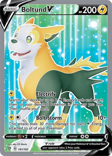 Image for Boltund V (Full Art) (181/192) (Holofoil) [SWSH02: Rebel Clash] - Pokemon