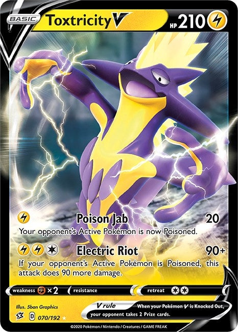 Image for Toxtricity V (070/192) (Holofoil) [SWSH02: Rebel Clash] - Pokemon