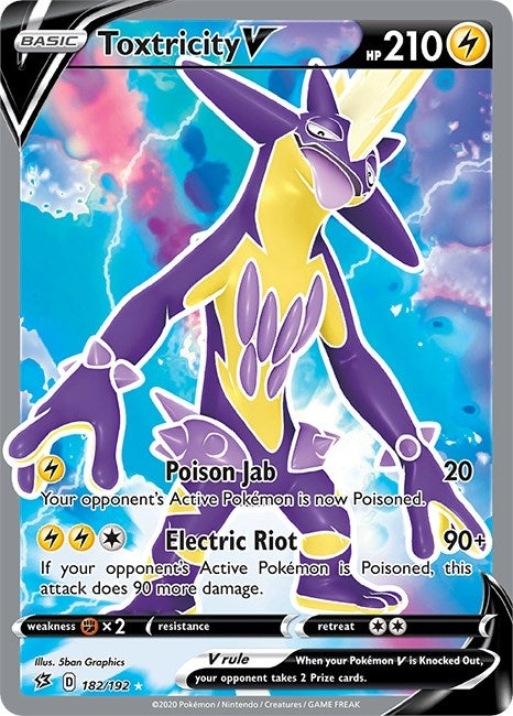 Image for Toxtricity V (Full Art) (182/192) (Holofoil) [SWSH02: Rebel Clash] - Pokemon