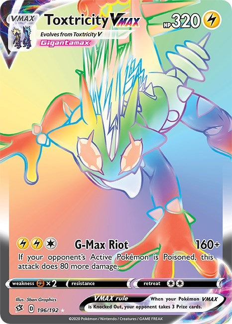 Image for Toxtricity VMAX (Secret) (196/192) (Holofoil) [SWSH02: Rebel Clash] - Pokemon