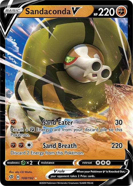 Image for Sandaconda V (108/192) (Holofoil) [SWSH02: Rebel Clash] - Pokemon