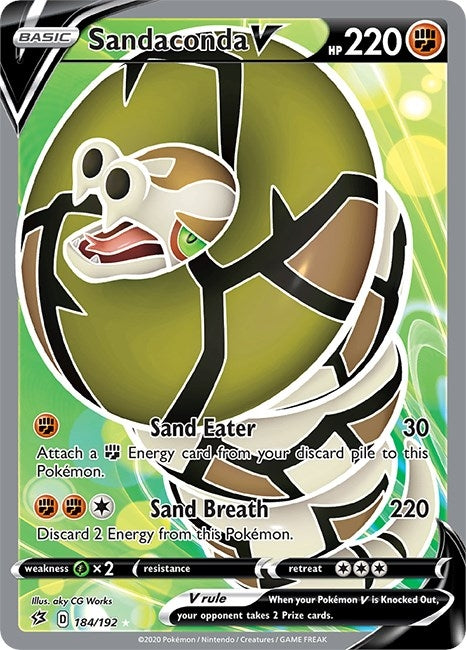Image for Sandaconda V (Full Art) (184/192) (Holofoil) [SWSH02: Rebel Clash] - Pokemon