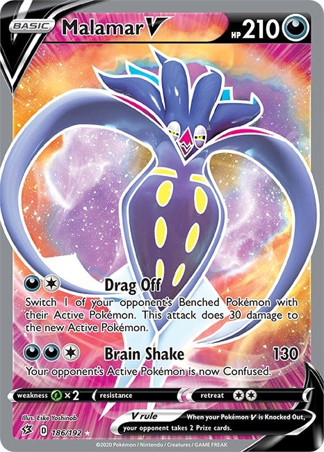 Image for Malamar V (Full Art) (186/192) (Holofoil) [SWSH02: Rebel Clash] - Pokemon