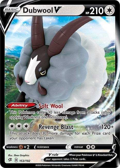 Image for Dubwool V (153/192) (Holofoil) [SWSH02: Rebel Clash] - Pokemon