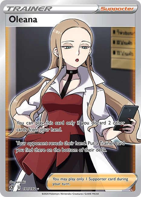 Image for Oleana (Full Art) (191/192) (Holofoil) [SWSH02: Rebel Clash] - Pokemon